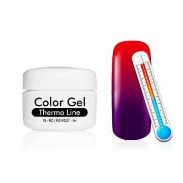 Barevný UV Gel Termo Line 5ml 02 - Červená/fialová
