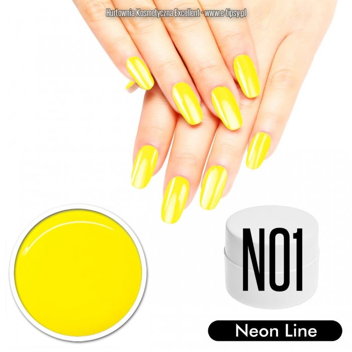 Barevný UV gel Neon Line 5ml N01 - Žlutá