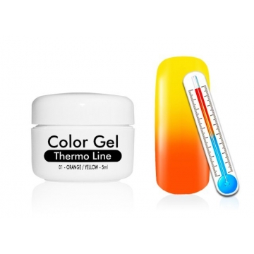Barevný UV Gel Termo Line 5ml 01 oranžový žlutý
