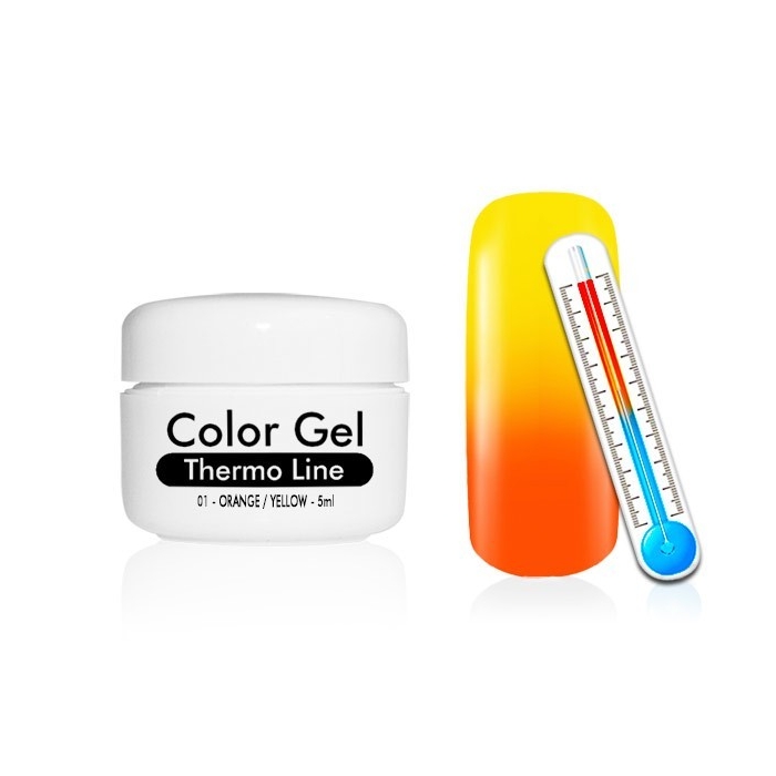 Barevný UV Gel Termo Line 5ml 01 oranžový žlutý