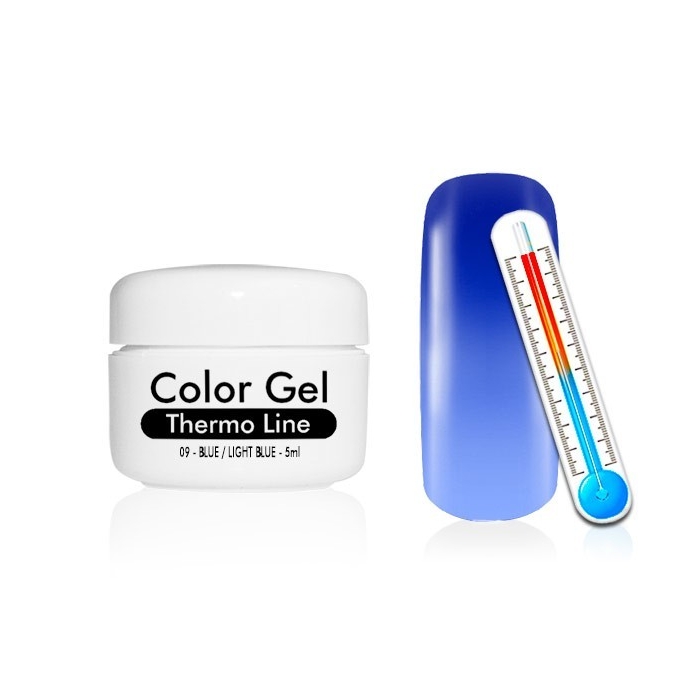 Barevný UV Gel Termo Line 5ml 09 modrý světle modrý