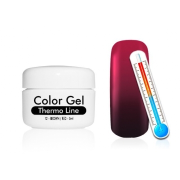 Barevný UV Gel Termo Line 5ml 12 hnědý červený