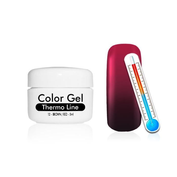 Barevný UV Gel Termo Line 5ml 12 hnědý červený